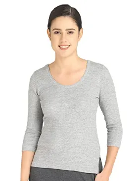 BODYCARE Womens Tops Round Neck Sleeveless Pack of 1-Gray Melange..