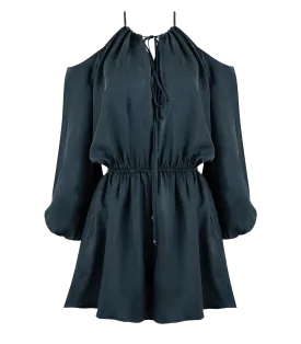 Antigone Drop Shoulder Playsuit Navy