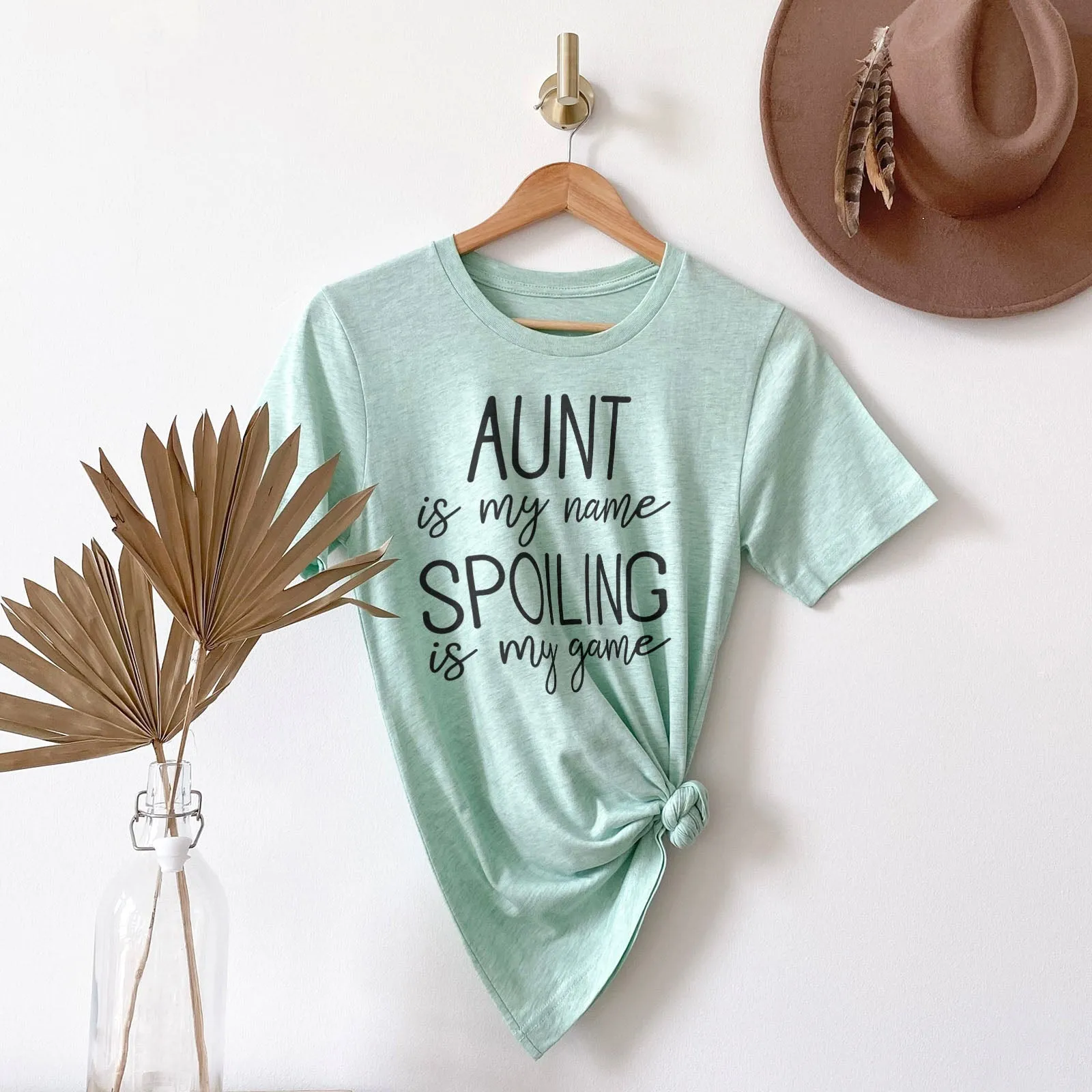 Aunt Is My Name Spoiling Is My Game Shirts For Women - Christian Shirts for Women - Religious Tee Shirts