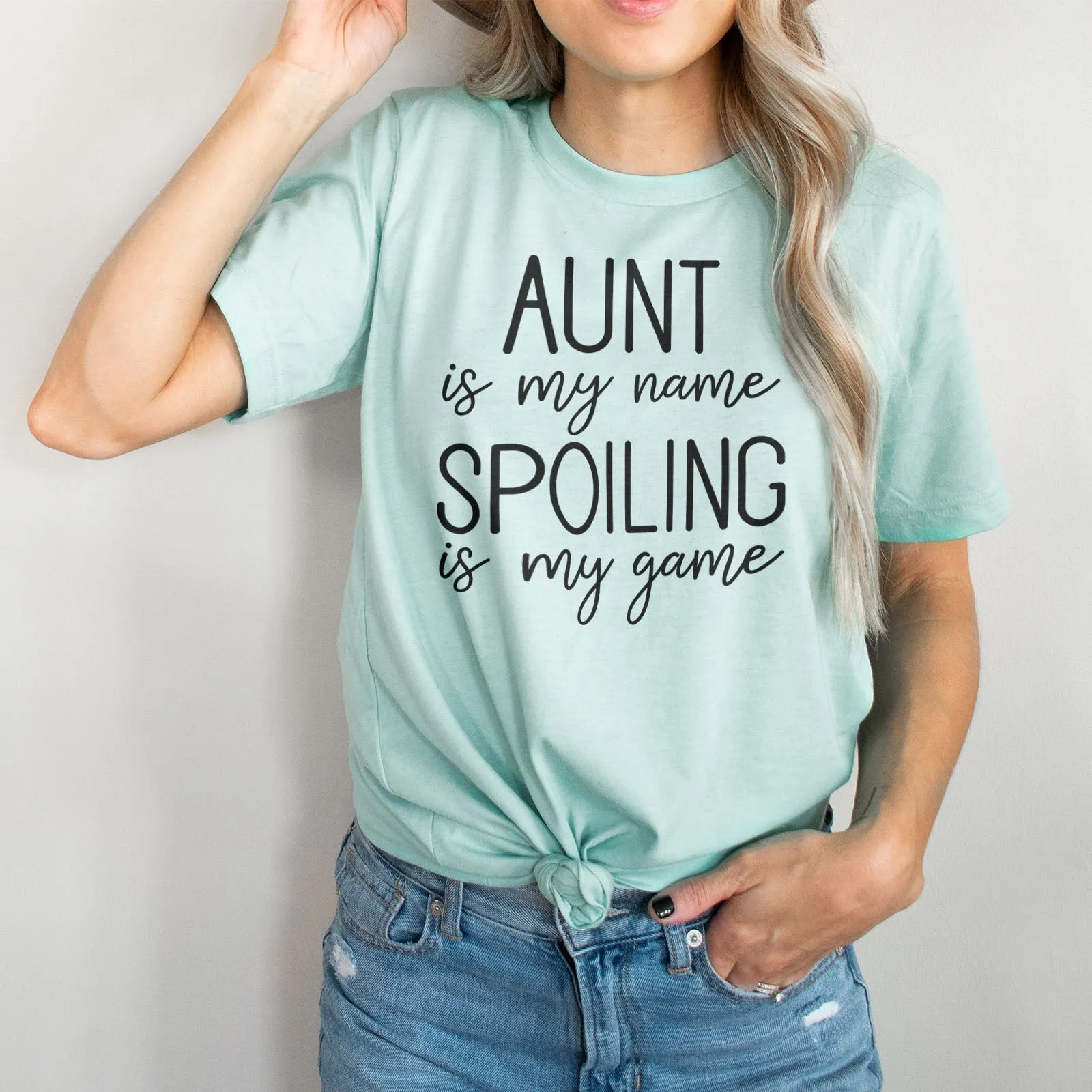 Aunt Is My Name Spoiling Is My Game Shirts For Women - Christian Shirts for Women - Religious Tee Shirts