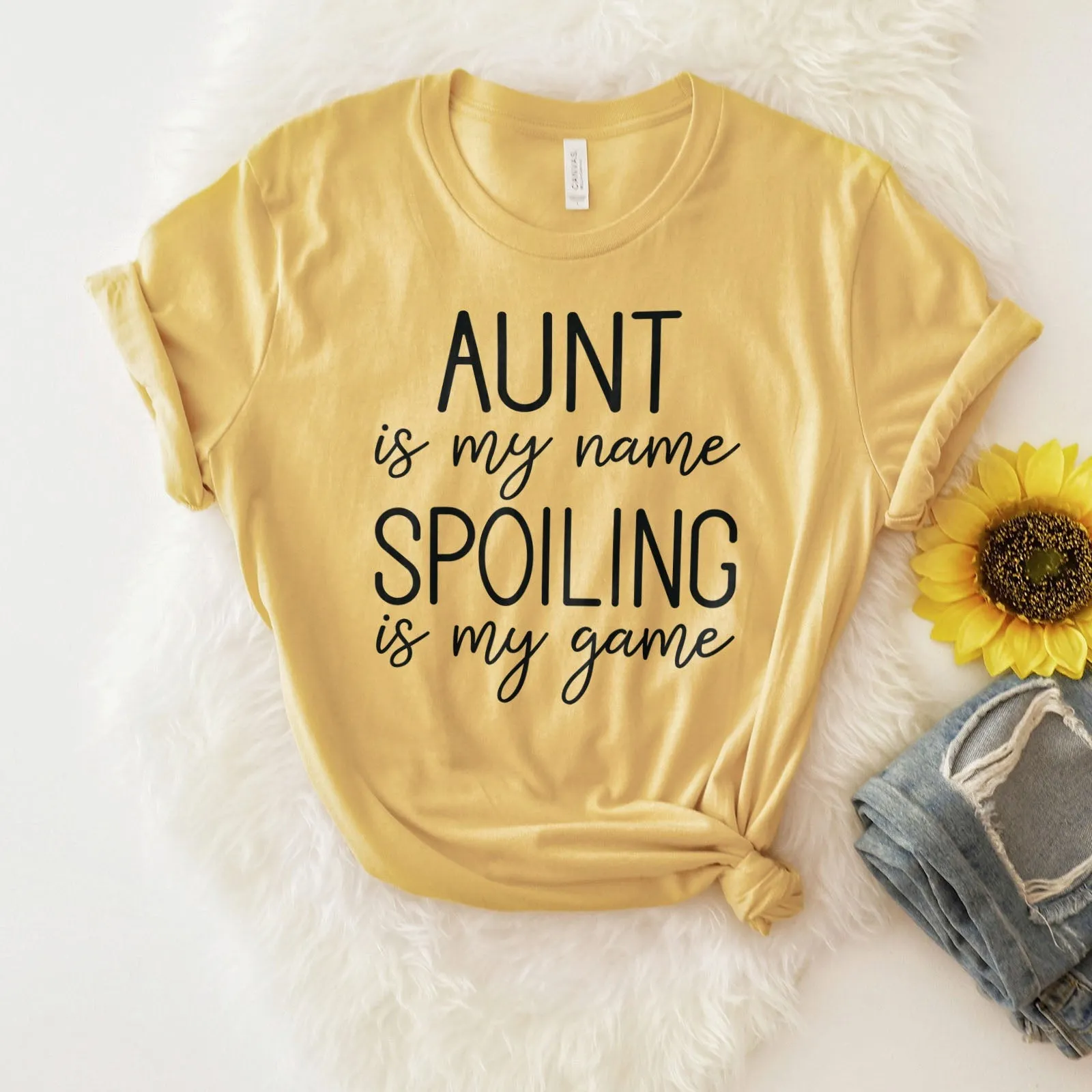 Aunt Is My Name Spoiling Is My Game Shirts For Women - Christian Shirts for Women - Religious Tee Shirts