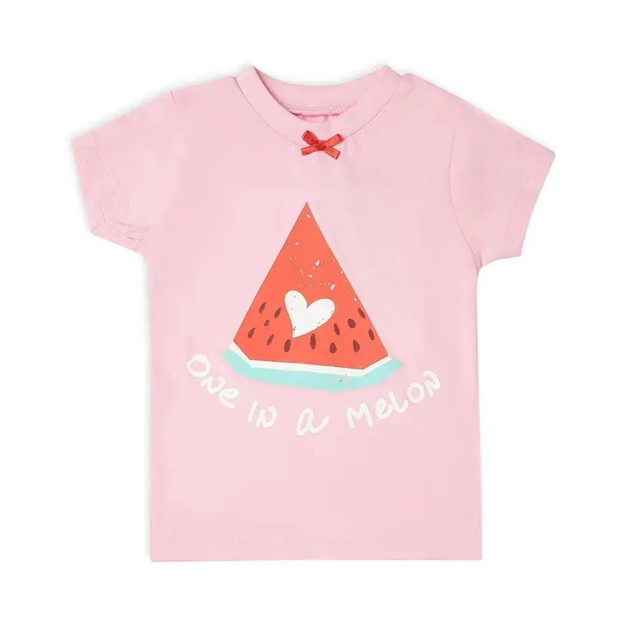 Baby Girl Skirt & T-shirt with Watermelon Print