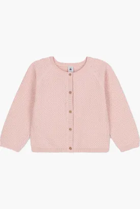 Baby Girl Sweater Petit Bateau Cardigan - Light Pink