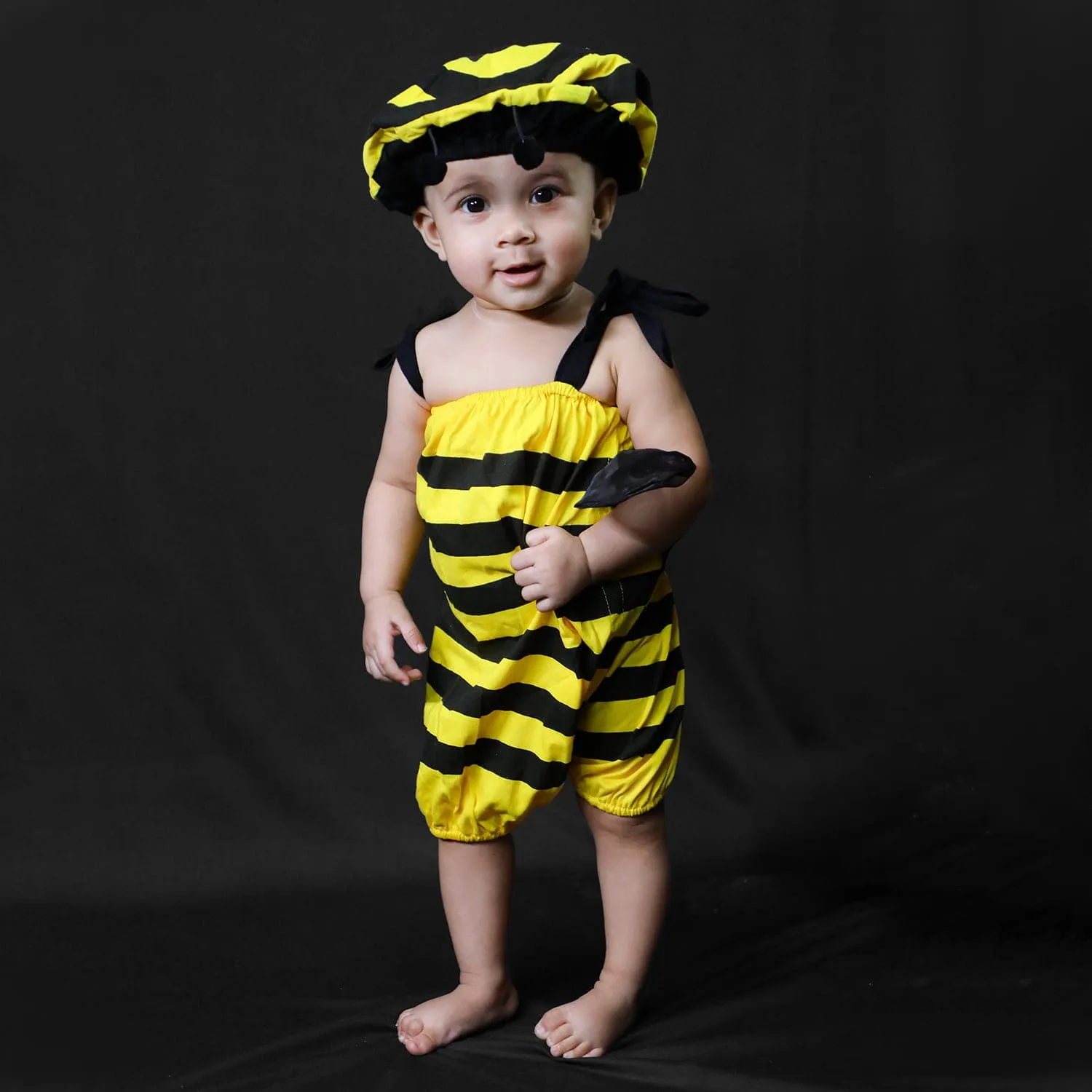 Baby Moo Bumble Bee Costume 2pcs Cap And Fancy Dress - Yellow