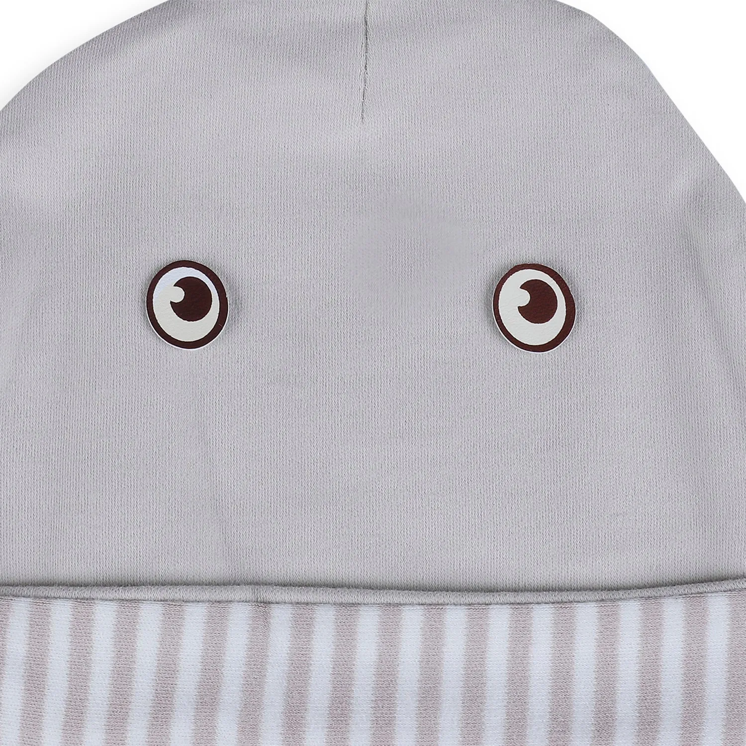 Baby Moo Cartoon Face 3D Ear Cap - Grey