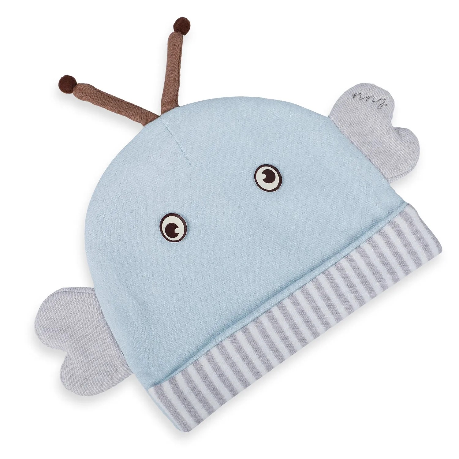 Baby Moo Cartoon Face Cartoon Designs Cap - Blue