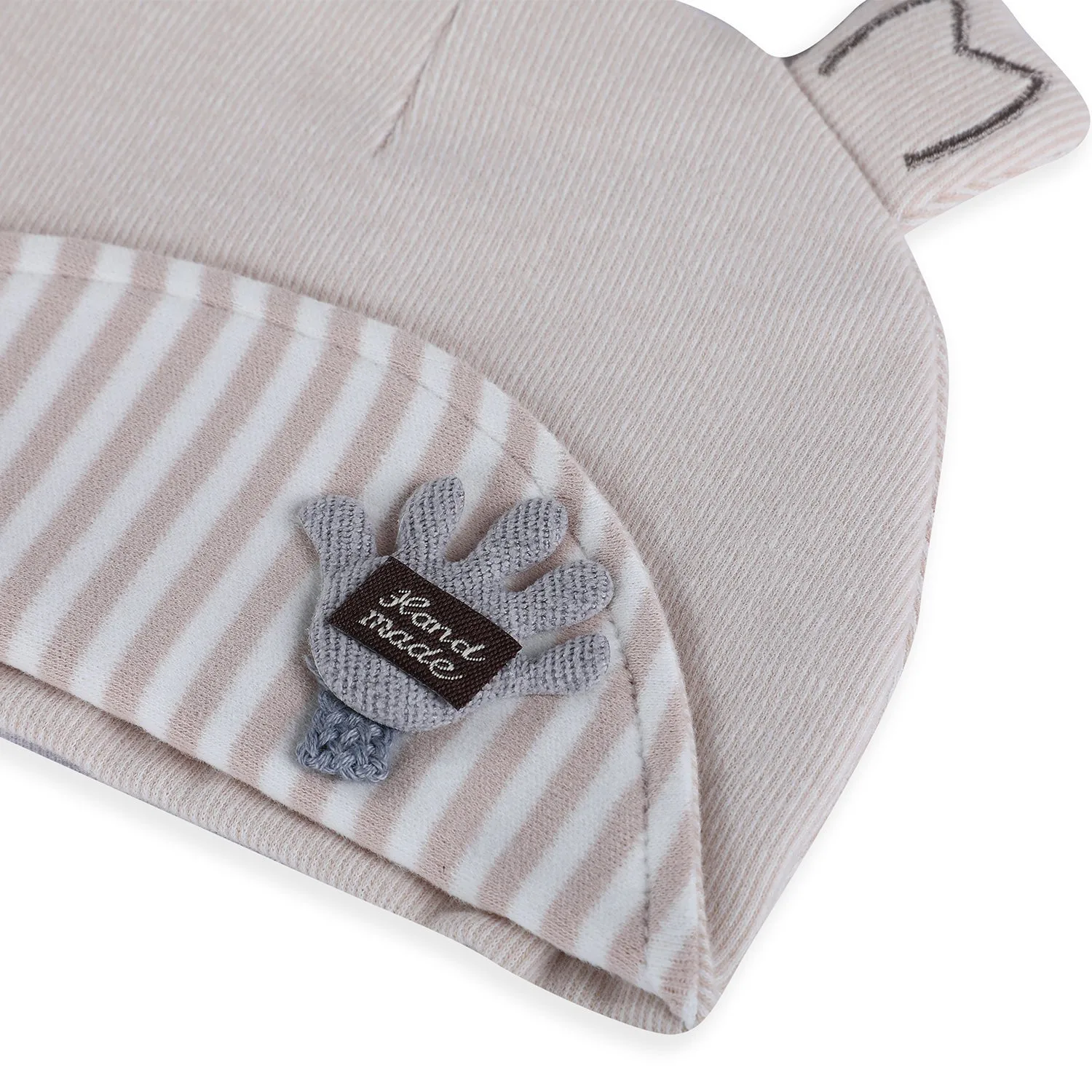 Baby Moo Cute Turtle Toddlers Cotton Cap - Beige