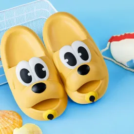 Baby Moo Dog Waterproof Soft Slippers Anti-Skid Sliders - Yellow