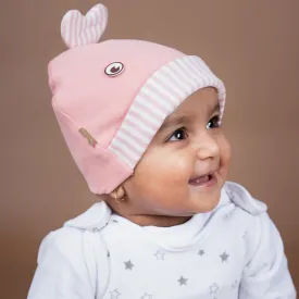 Baby Moo Fancy Fishy All Season Stretchable Hosiery Warm 3D Beanie Cap - Pink