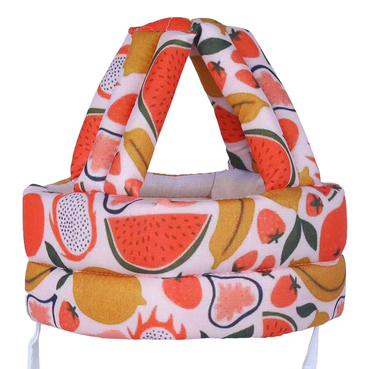 Baby Moo Fruity Fun Head Protection Adjustable Cushioned Safety Helmet - Orange