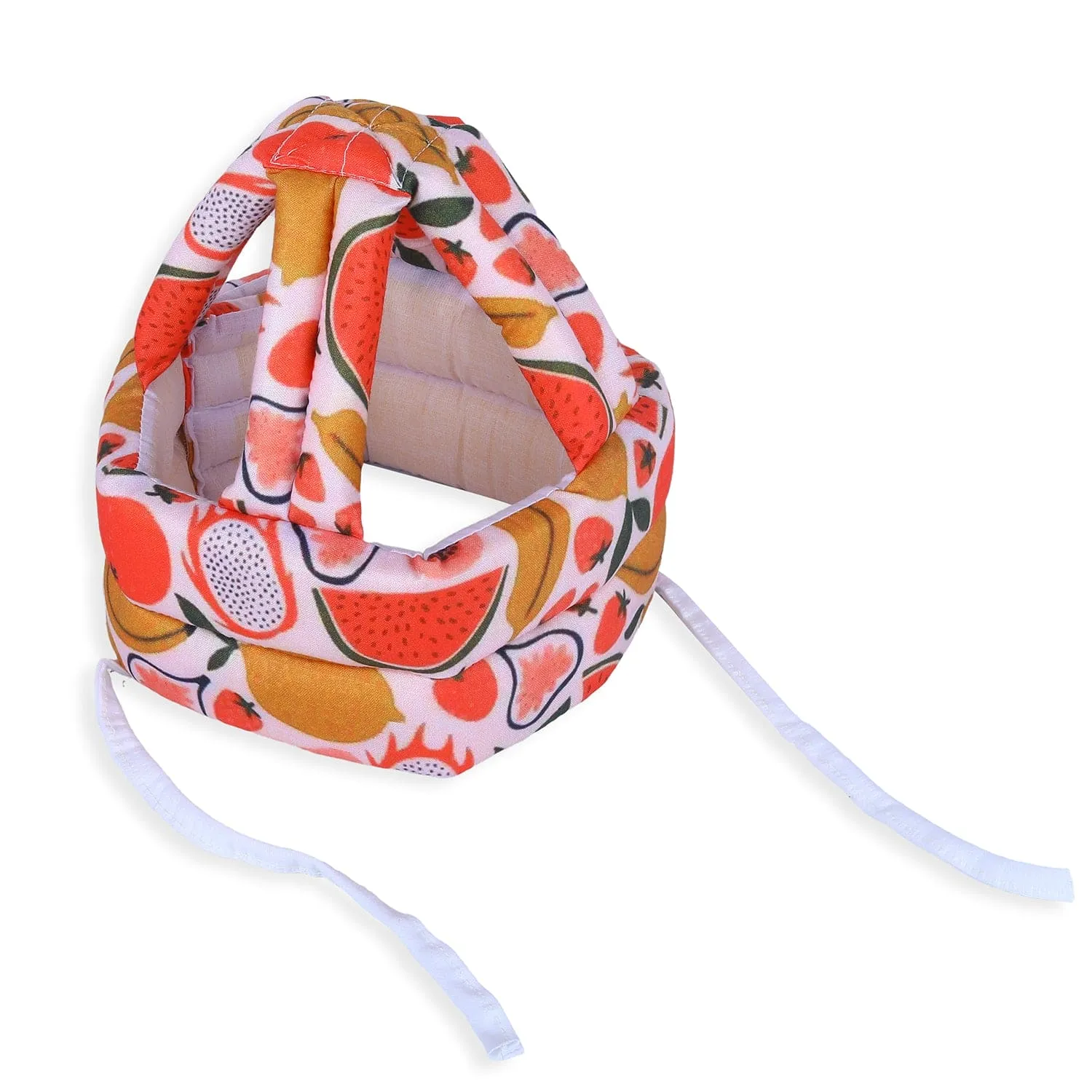 Baby Moo Fruity Fun Head Protection Adjustable Cushioned Safety Helmet - Orange