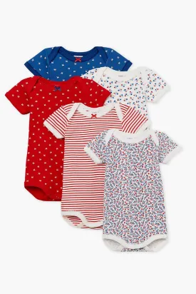 Baby Onesie Petit Bateau 5-Pack Print