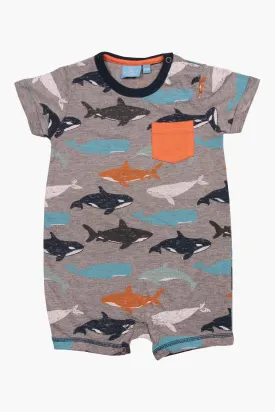 Bear Camp Whale Baby Boys Romper