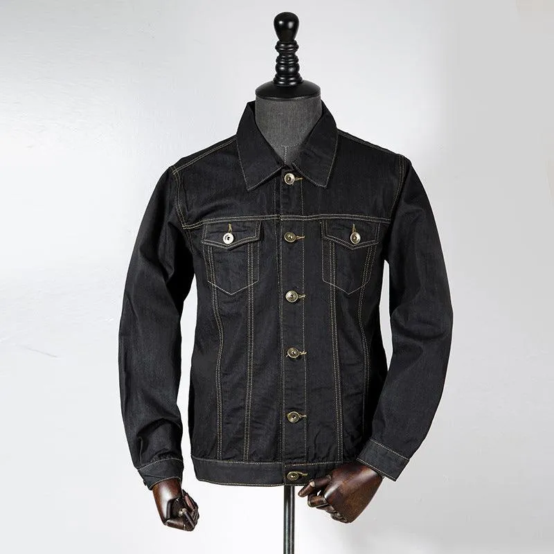 Black Denim Men's Jacket