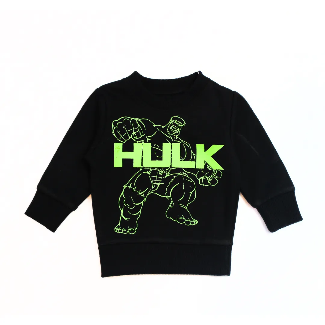 Boy black hulk sweatshirt