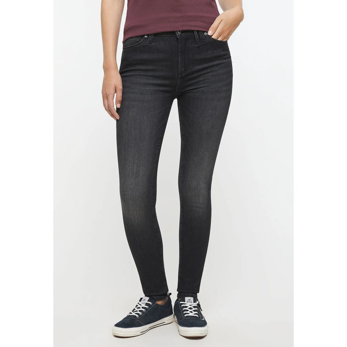 Charcoal Super Skinny High Rise Jeans