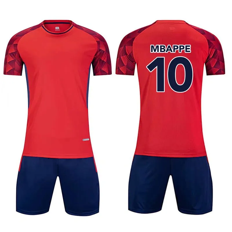 Children Football Jerseys Boys girl Soccer Sets Short Sleeve Football Uniforms Kids Soccer Tracksuit Team sports shirt