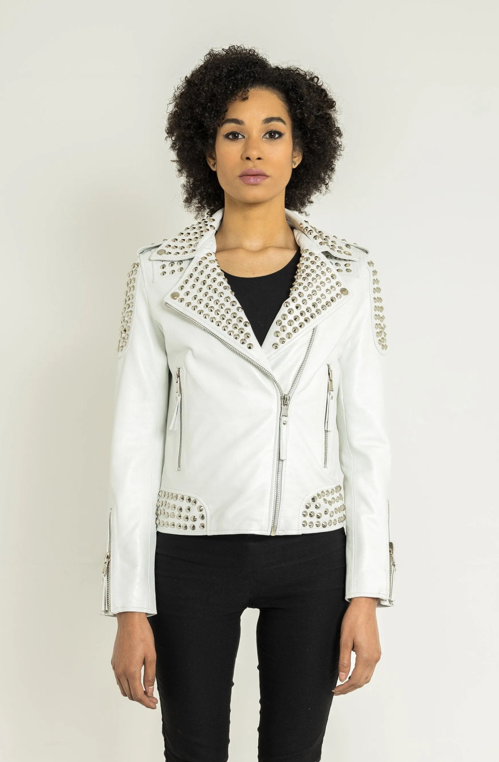 CRYSTAL Biker Studs | Rouge