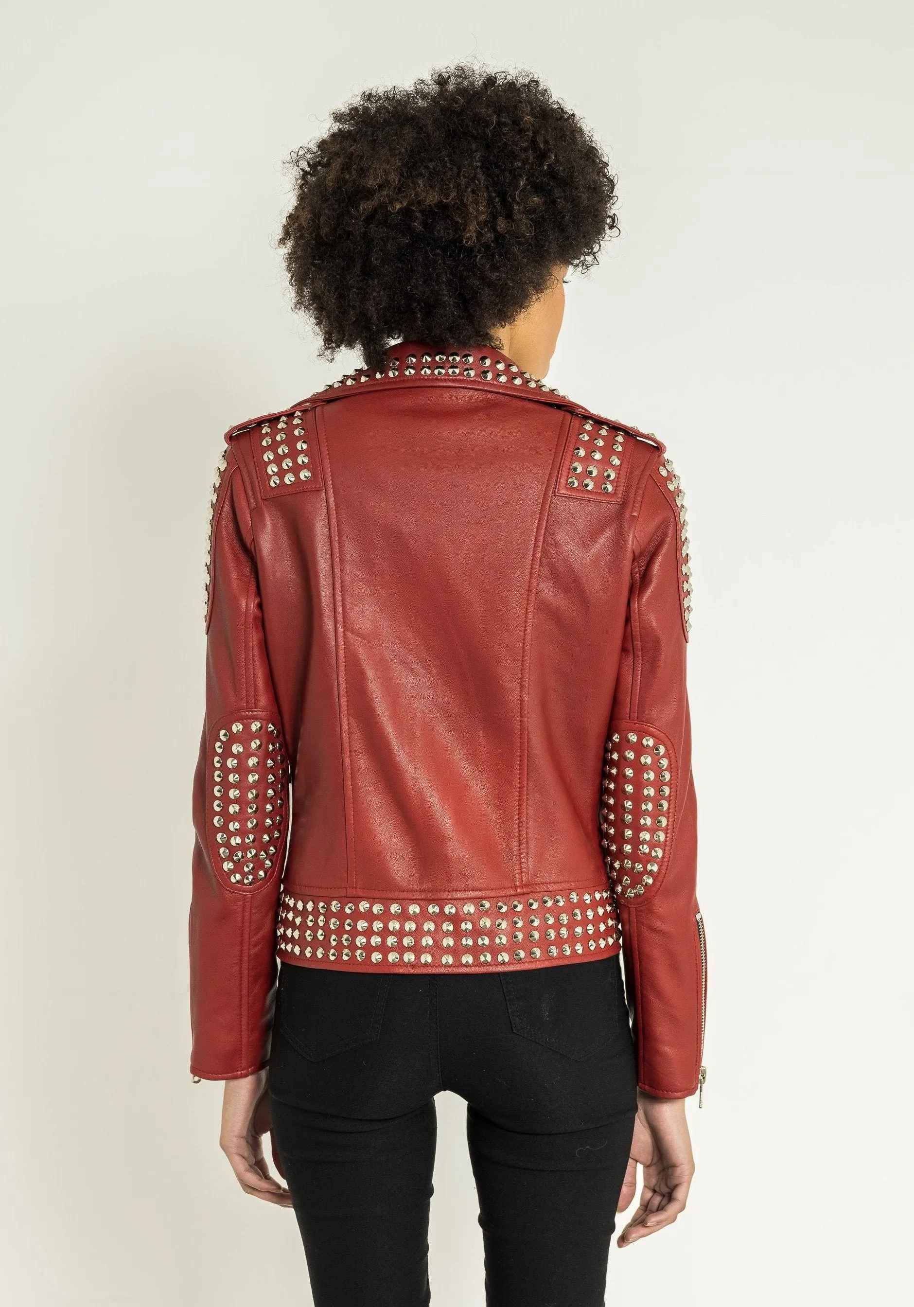 CRYSTAL Biker Studs | Rouge