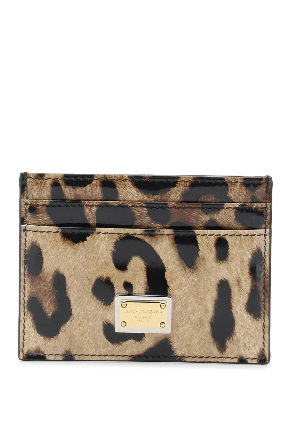 Dolce & gabbana leopard print leather cardholder