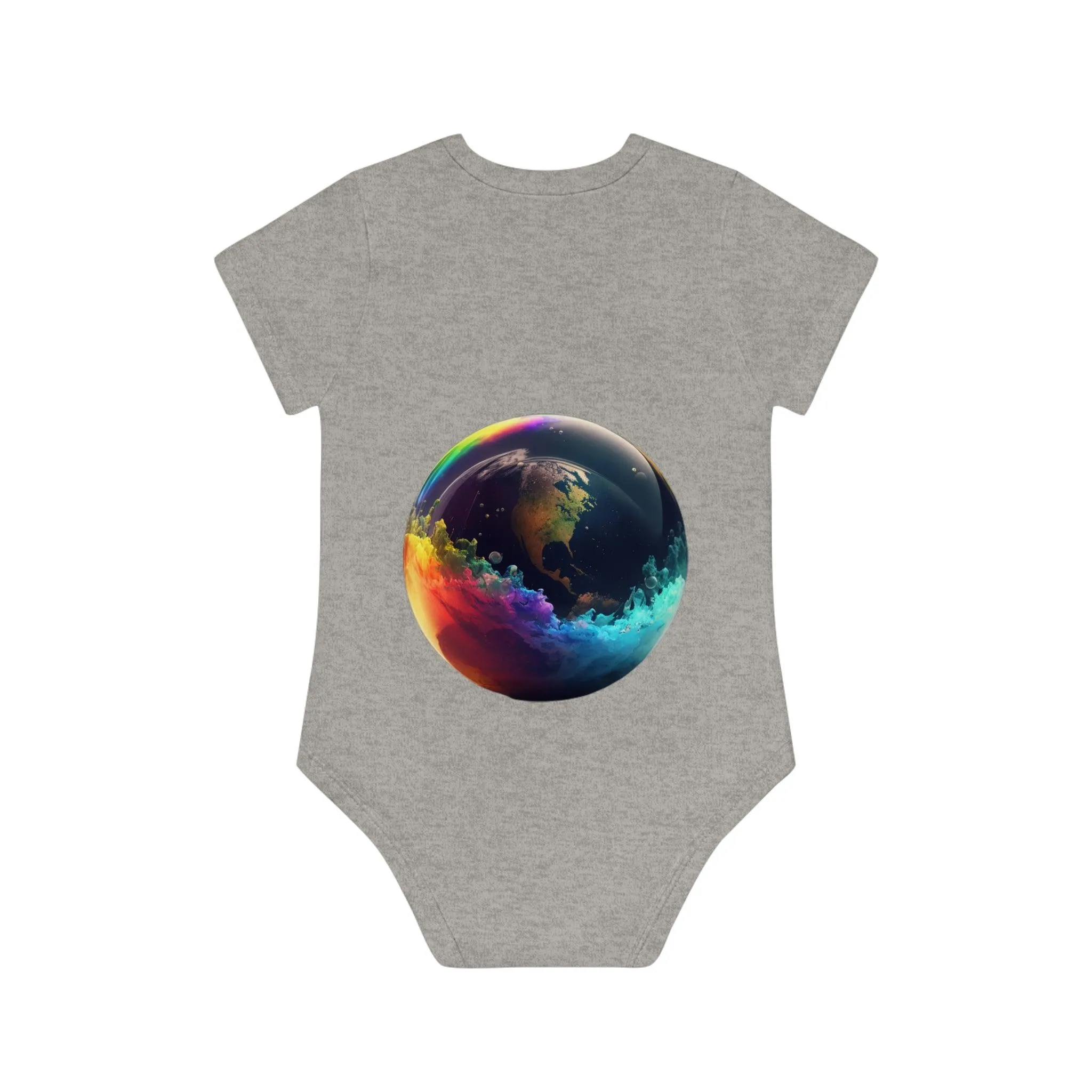 ,,EARTH" Baby Organic Short Sleeve Bodysuit