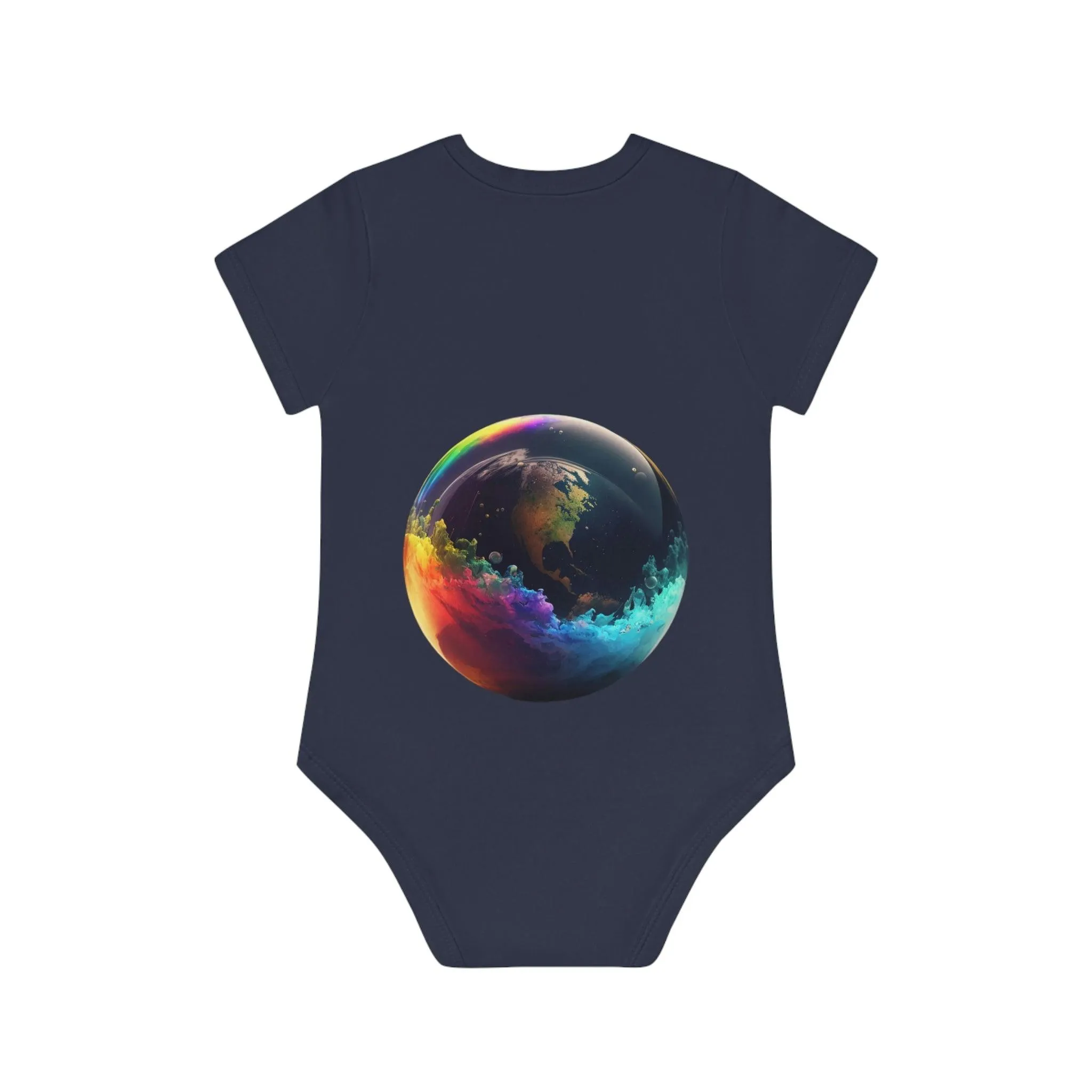 ,,EARTH" Baby Organic Short Sleeve Bodysuit