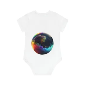 ,,EARTH" Baby Organic Short Sleeve Bodysuit