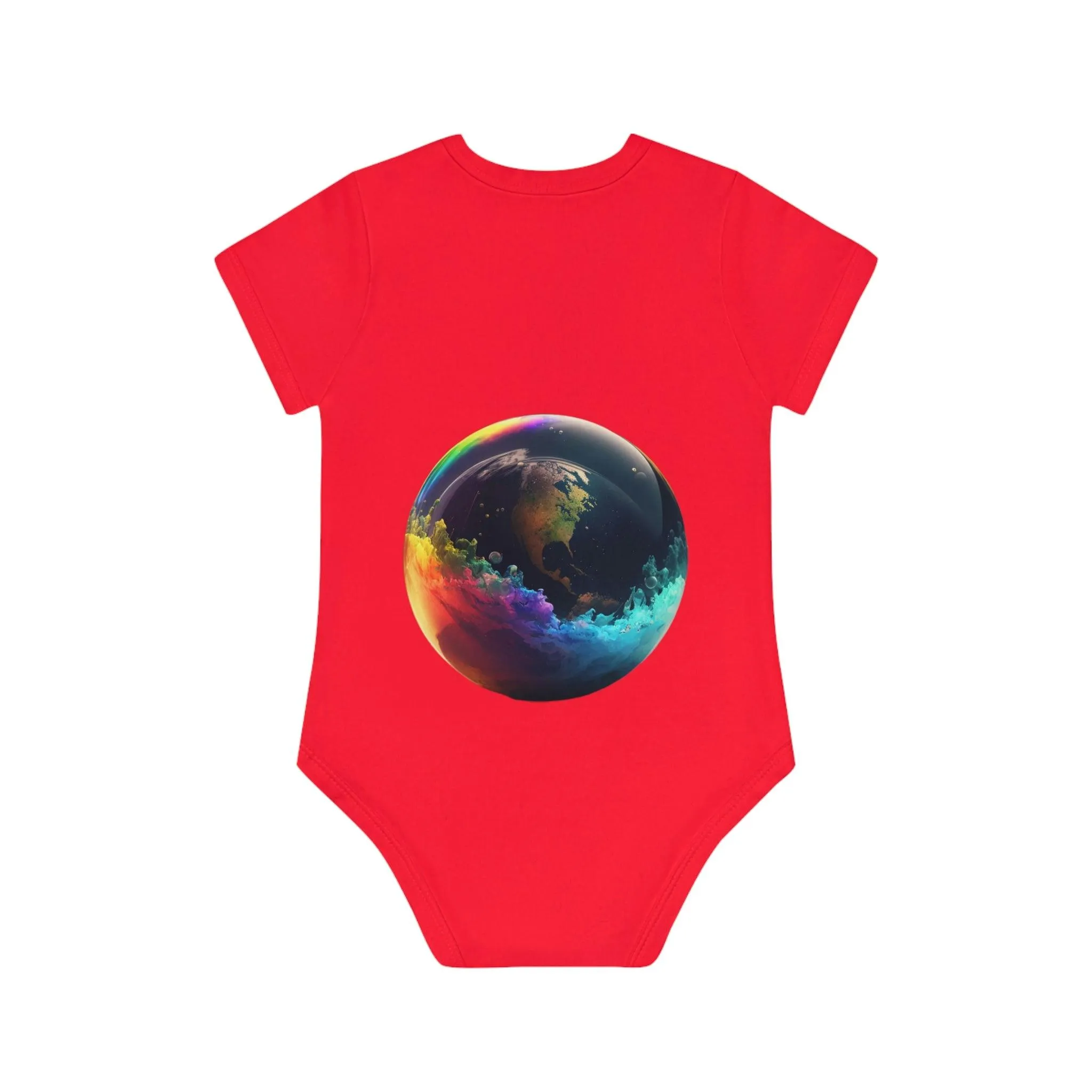 ,,EARTH" Baby Organic Short Sleeve Bodysuit