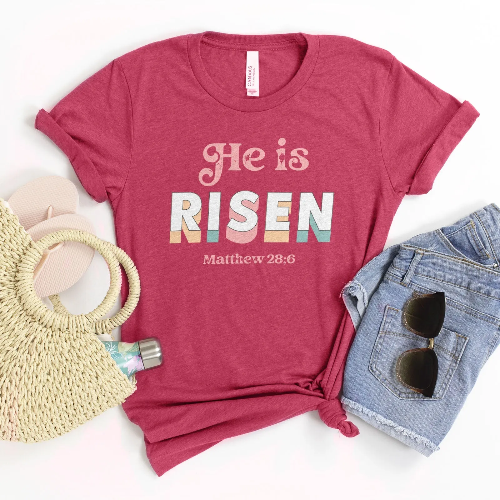 Easter Matthew 28:6 Tee Shirts For Women - Christian Shirts for Women - Religious Tee Shirts