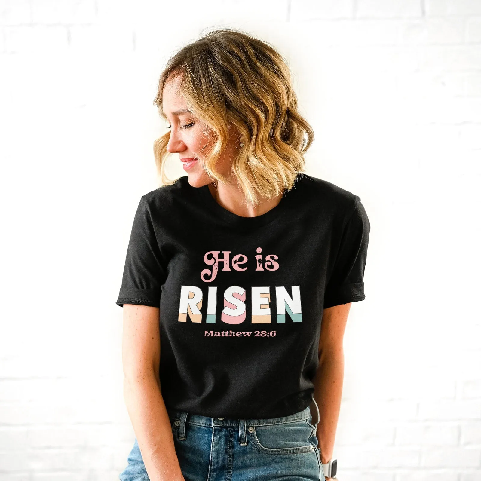 Easter Matthew 28:6 Tee Shirts For Women - Christian Shirts for Women - Religious Tee Shirts