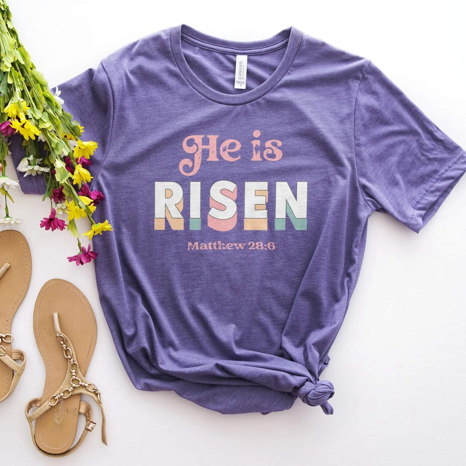 Easter Matthew 28:6 Tee Shirts For Women - Christian Shirts for Women - Religious Tee Shirts