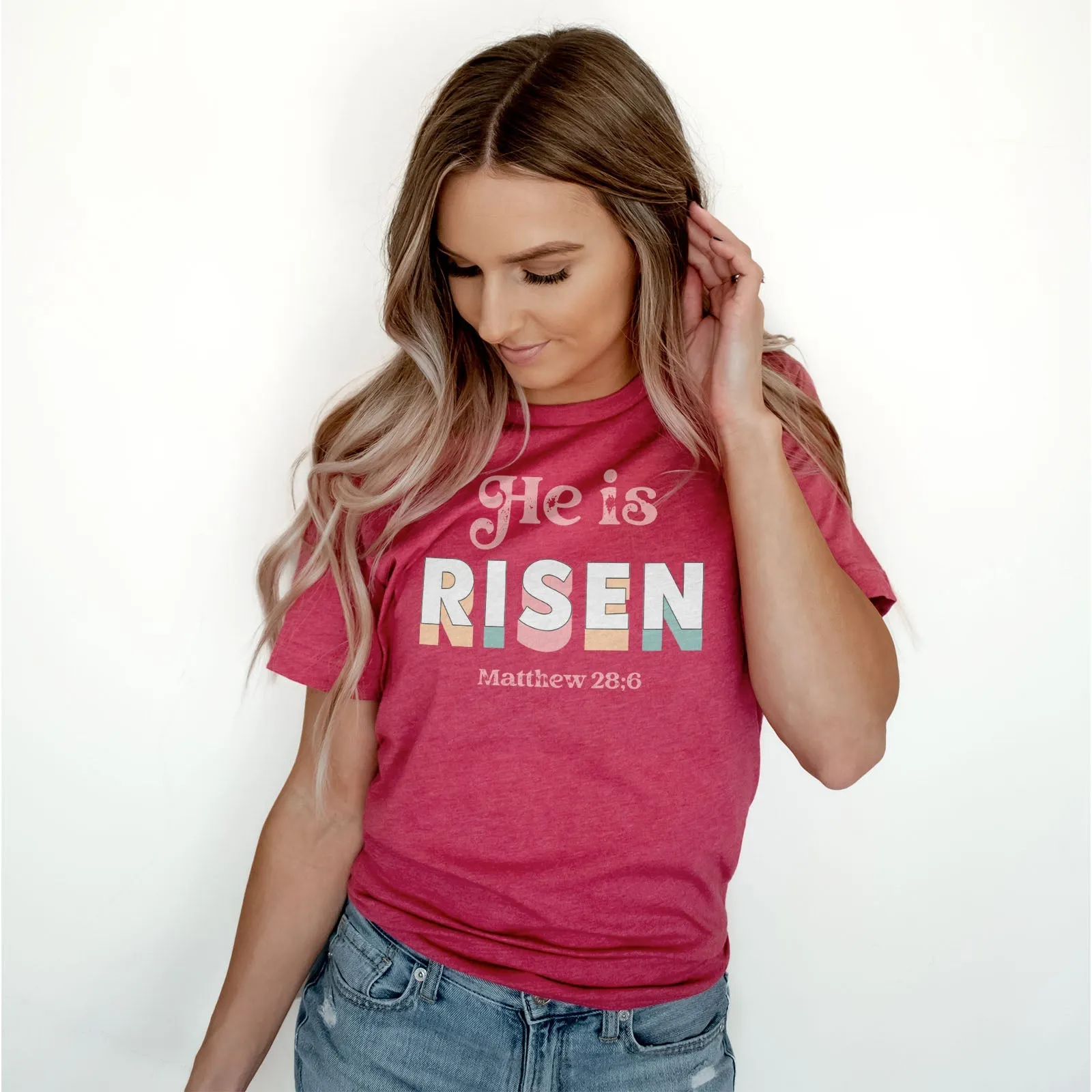 Easter Matthew 28:6 Tee Shirts For Women - Christian Shirts for Women - Religious Tee Shirts