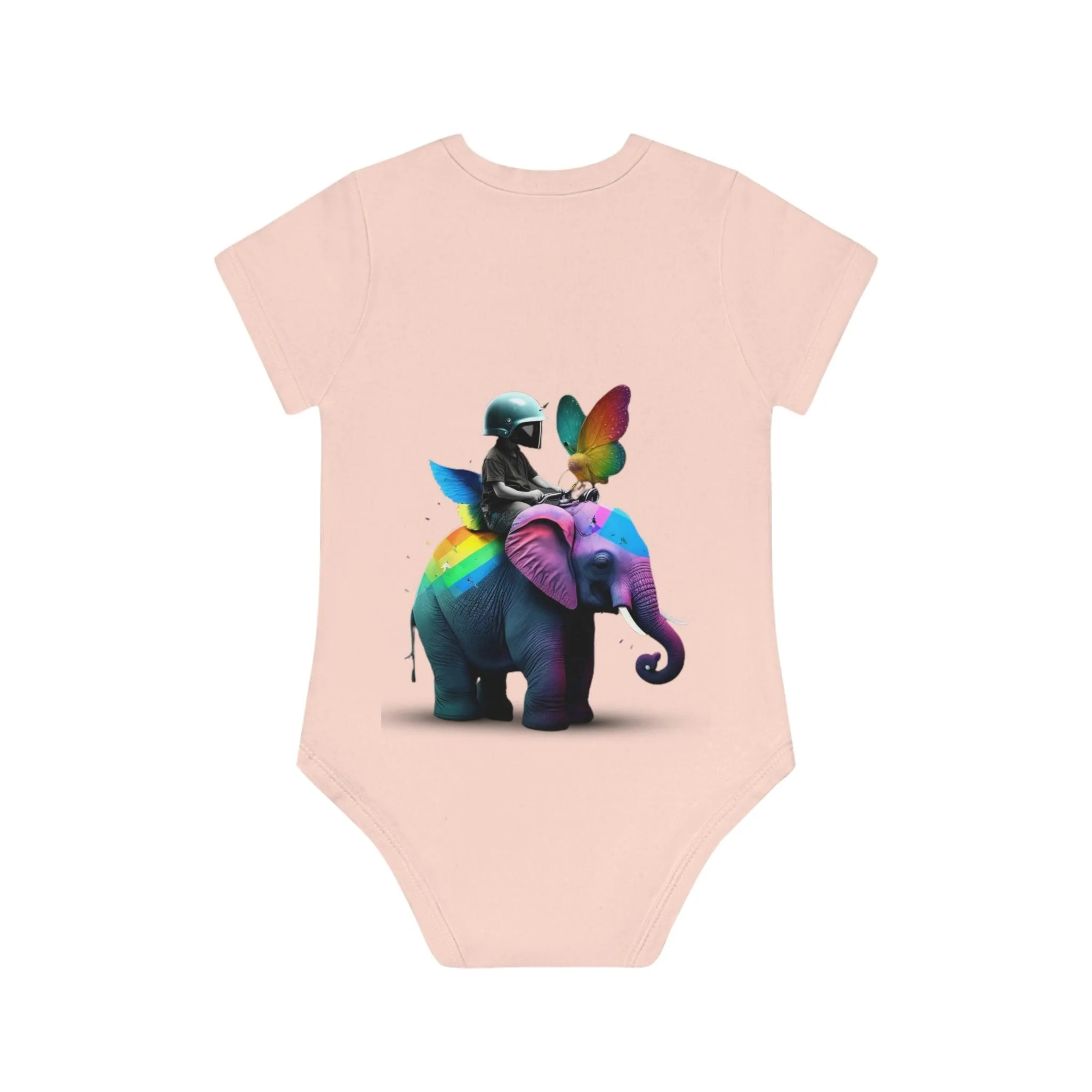 ,,ELEPHANT" Baby Organic Short Sleeve Bodysuit