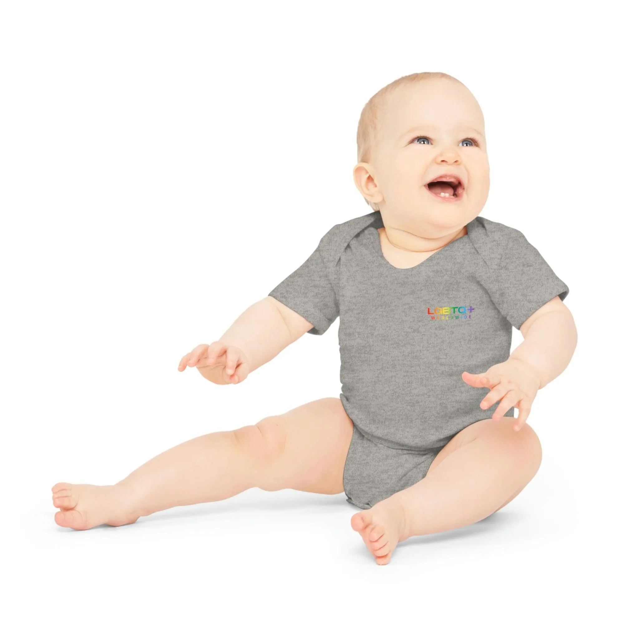 ,,FLAMINGO" Baby Organic Short Sleeve Bodysuit