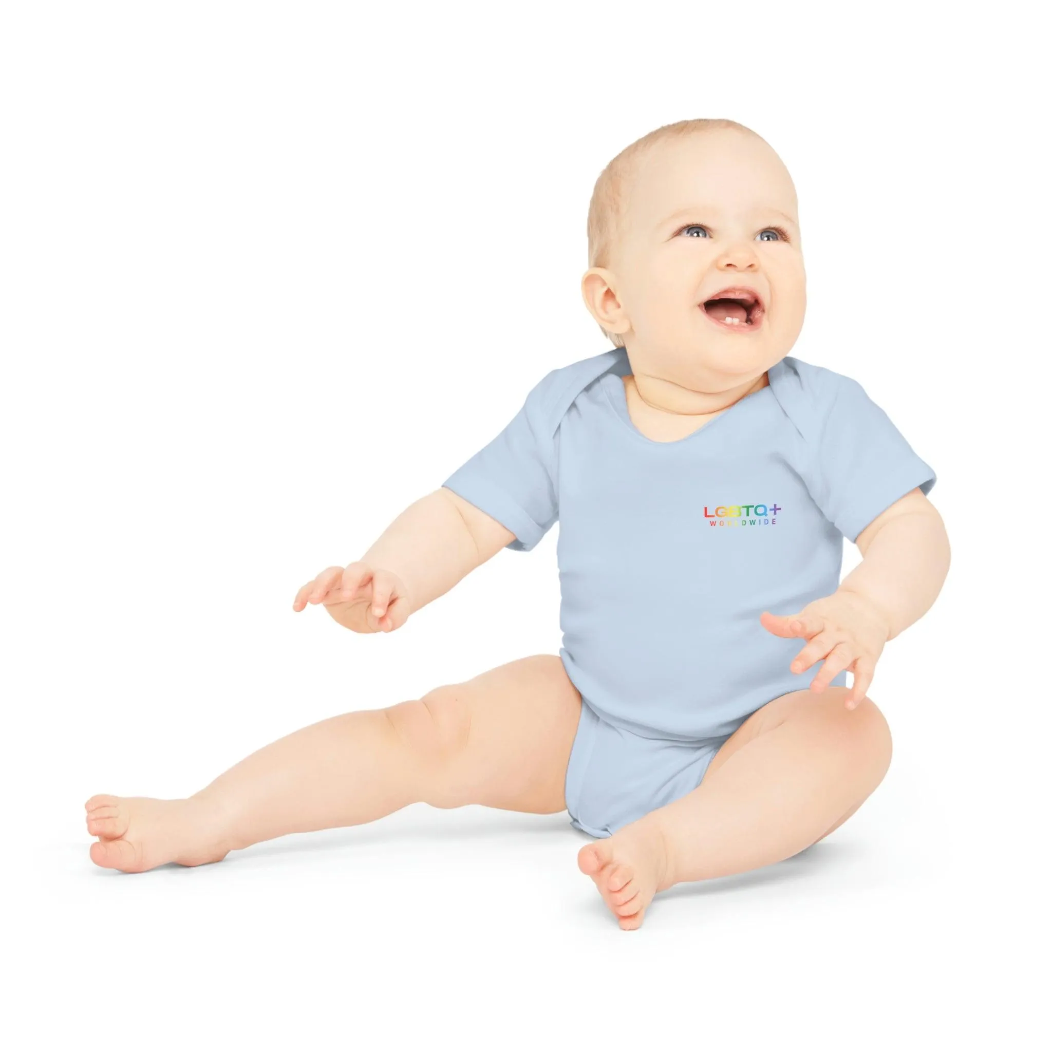 ,,FLAMINGO" Baby Organic Short Sleeve Bodysuit