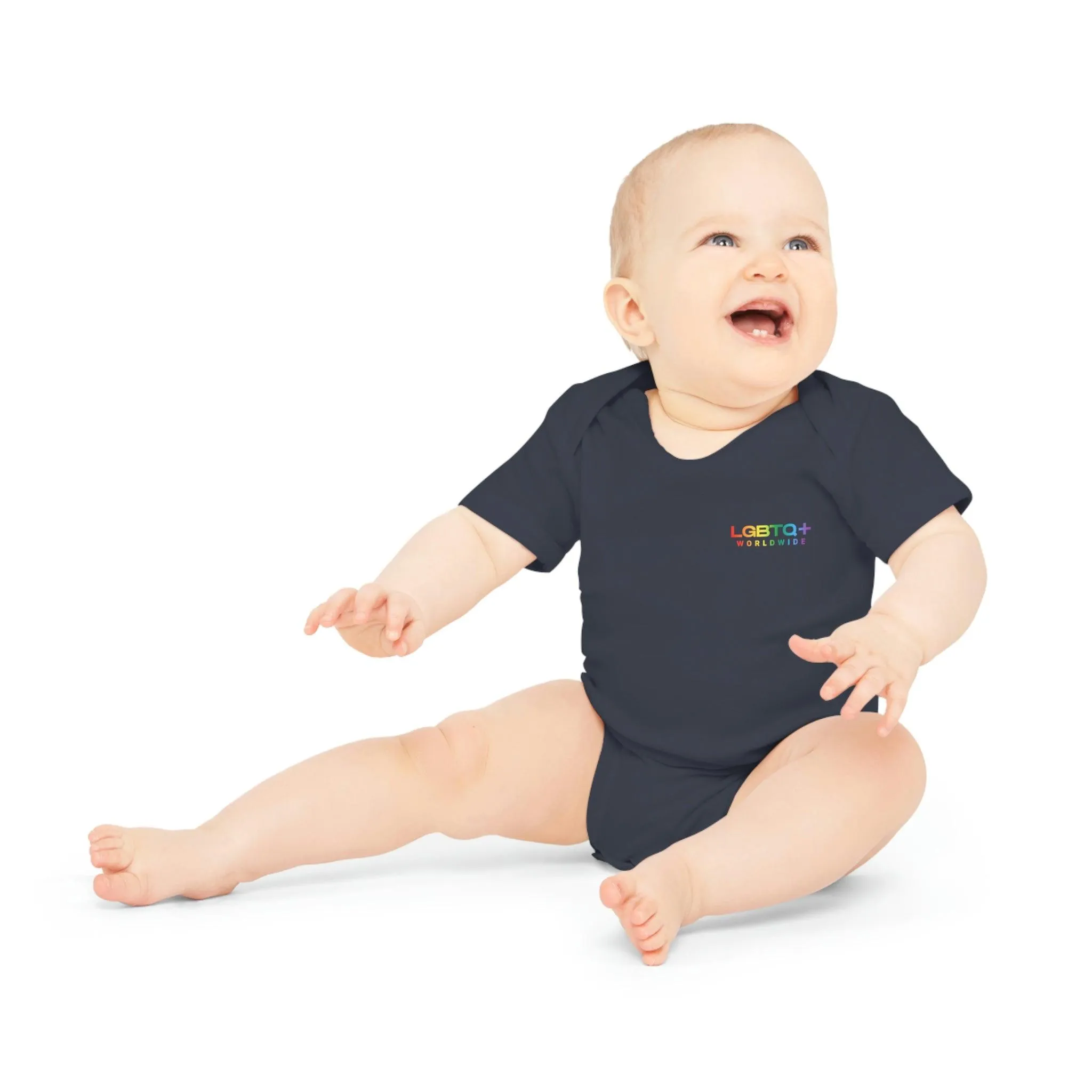 ,,FLAMINGO" Baby Organic Short Sleeve Bodysuit