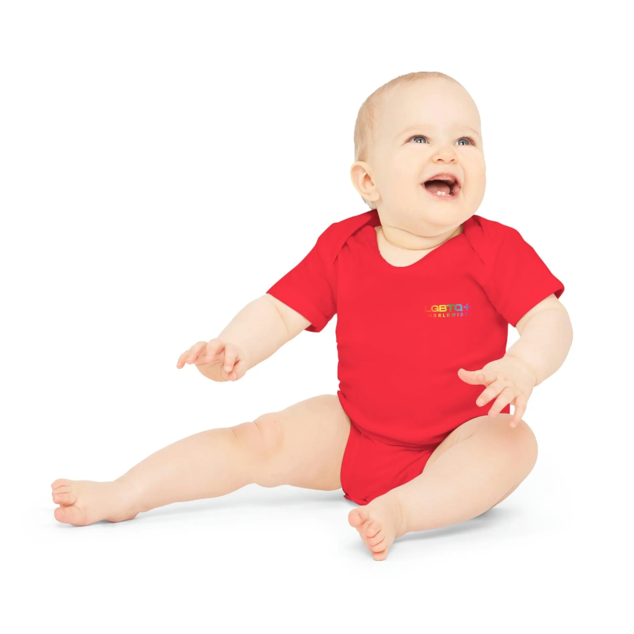 ,,FLAMINGO" Baby Organic Short Sleeve Bodysuit