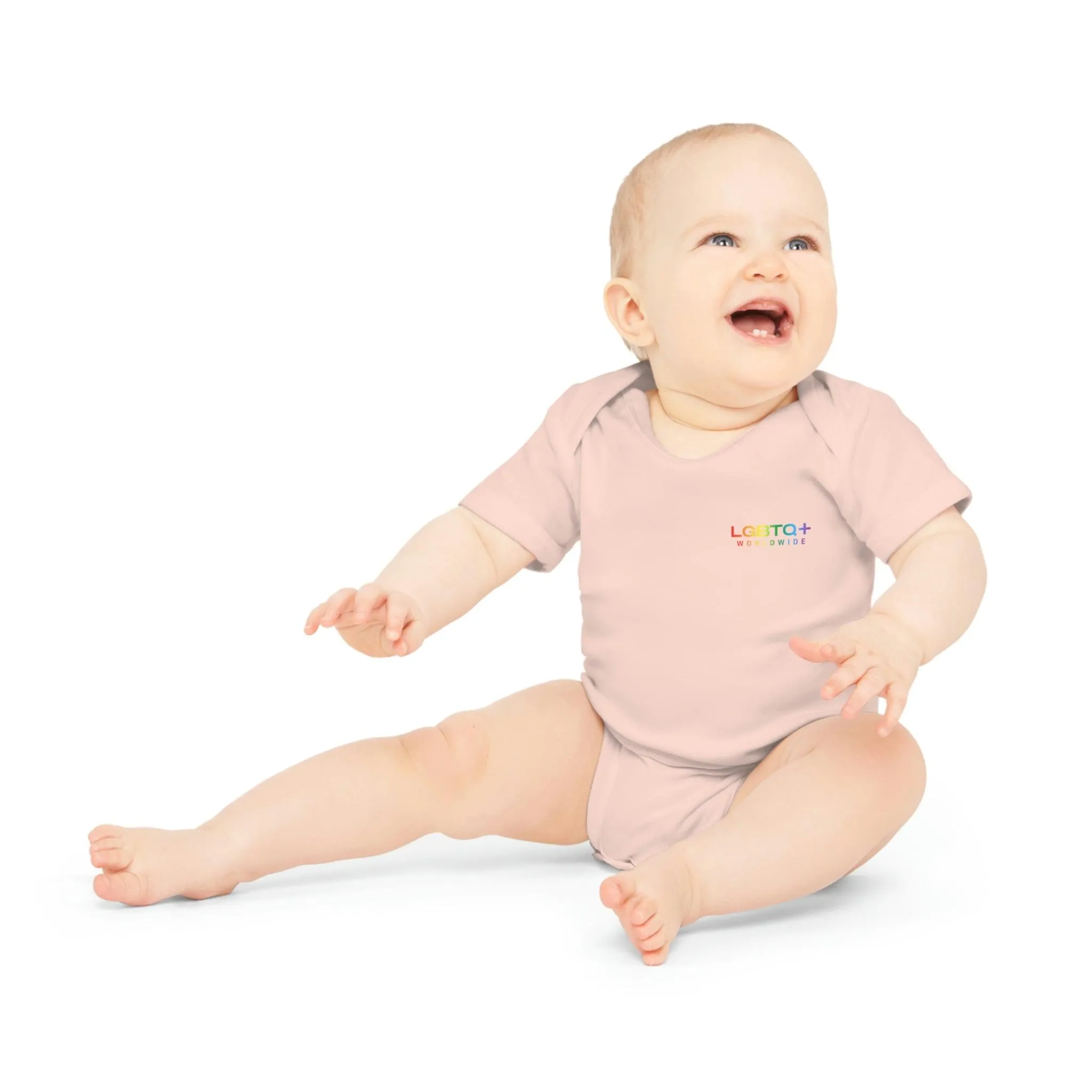 ,,FLAMINGO" Baby Organic Short Sleeve Bodysuit