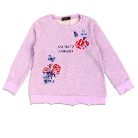 Flower purple sweat shirt