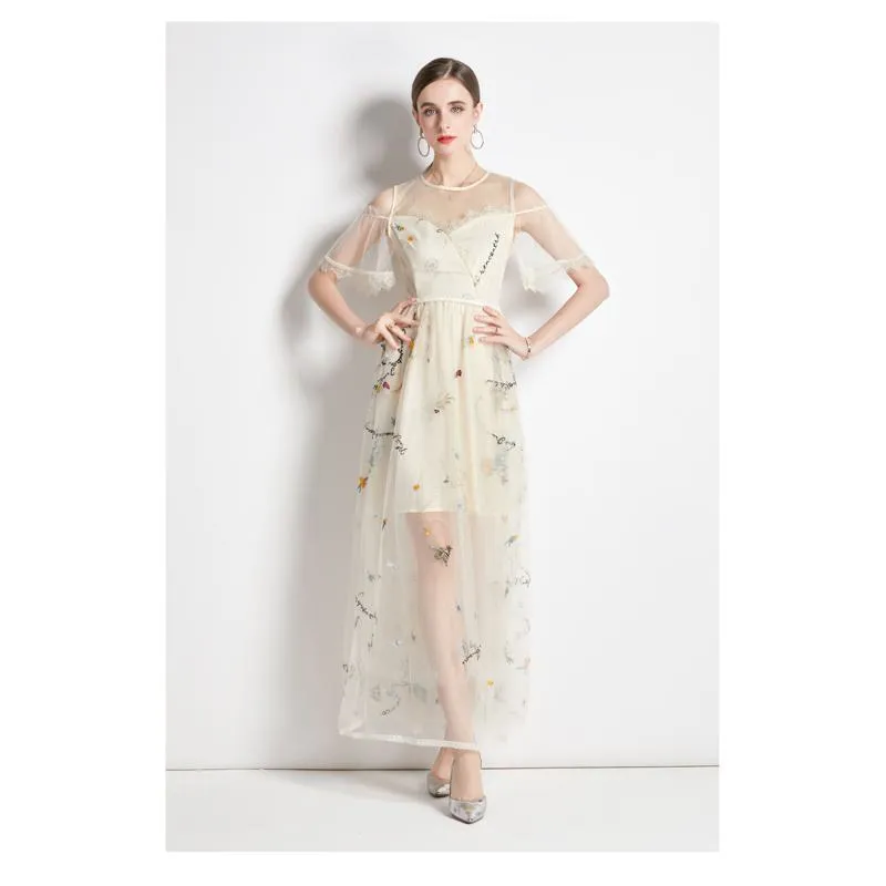 French Style Thin Fairy Mesh Dress