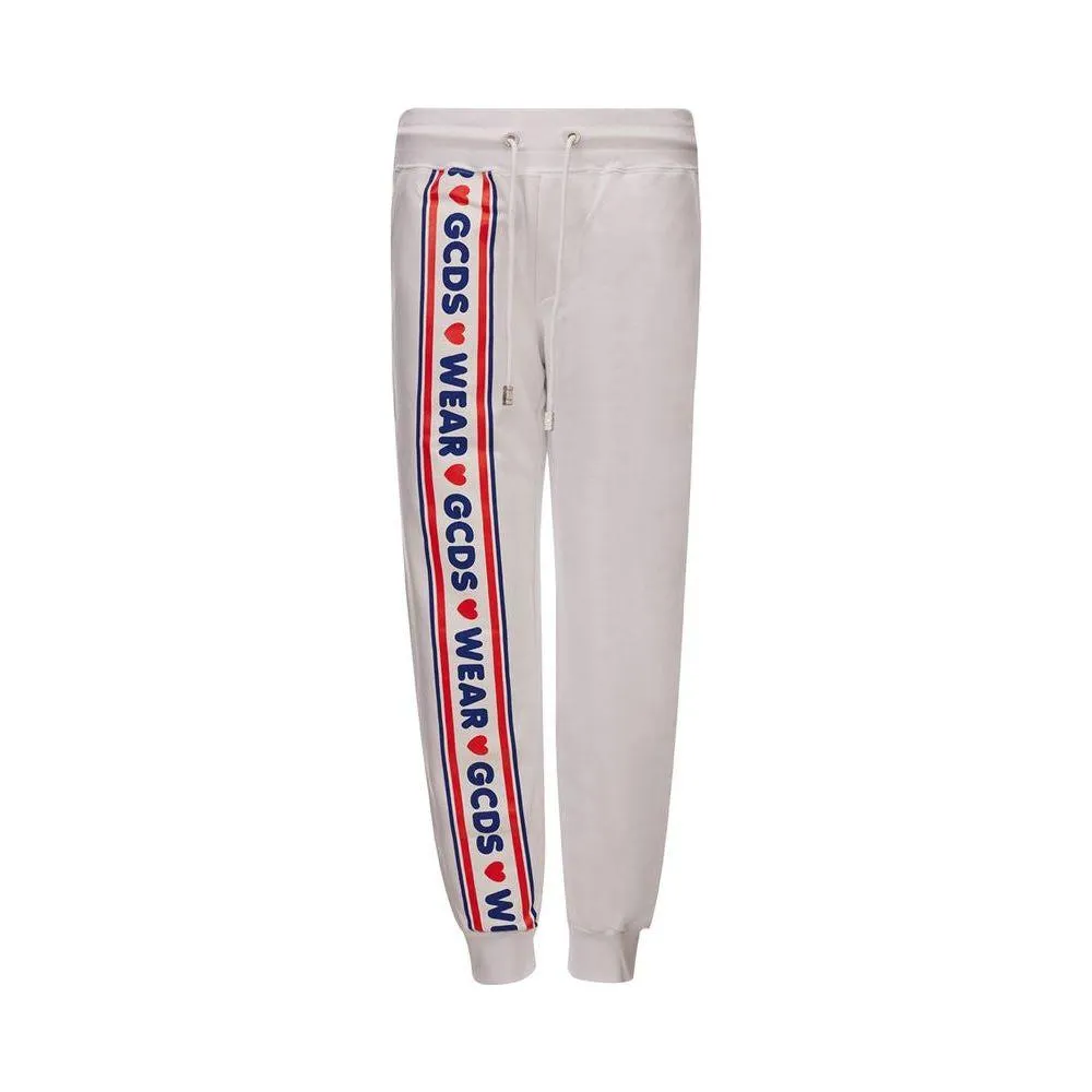 GCDS White Cotton Jeans & Pant