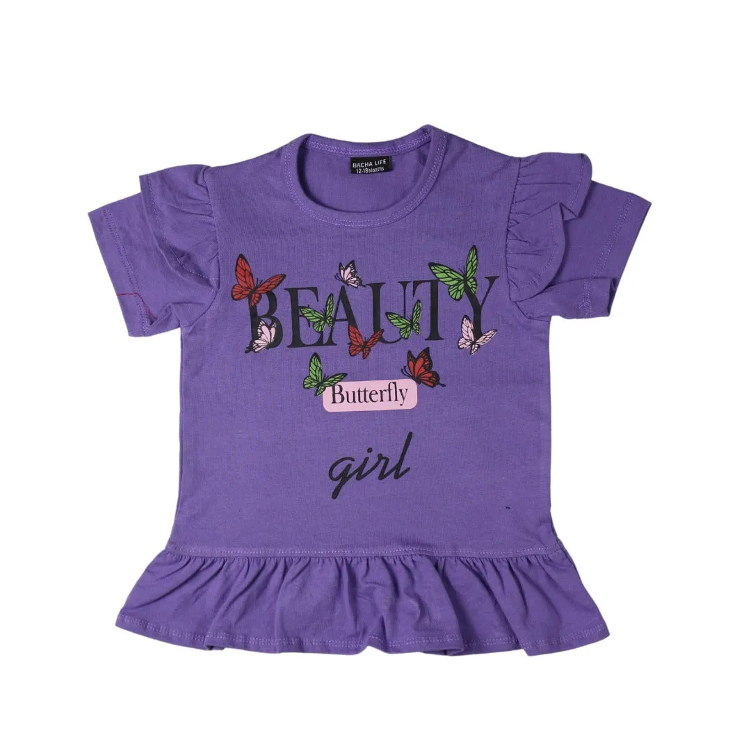 Girls purple beauty top frock