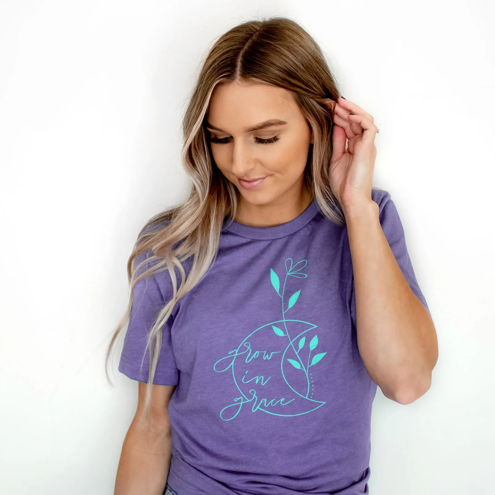 Grow With Grace Tee Shirts For Women - Christian Shirts for Women - Religious Tee Shirts