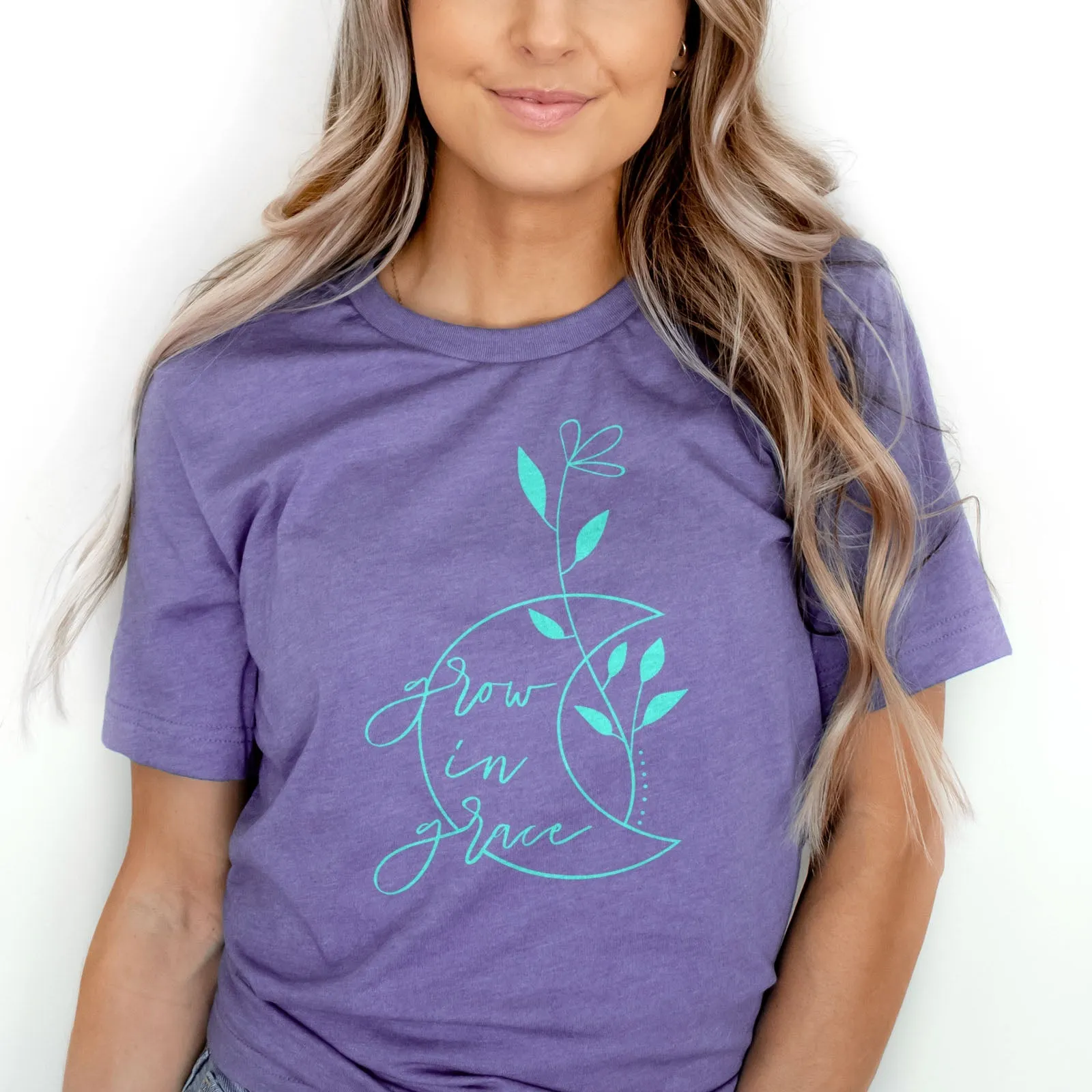 Grow With Grace Tee Shirts For Women - Christian Shirts for Women - Religious Tee Shirts