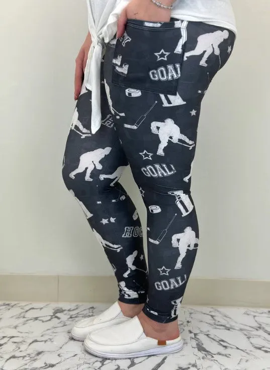 Hockey Leggings w/Pockets - #6013-6015