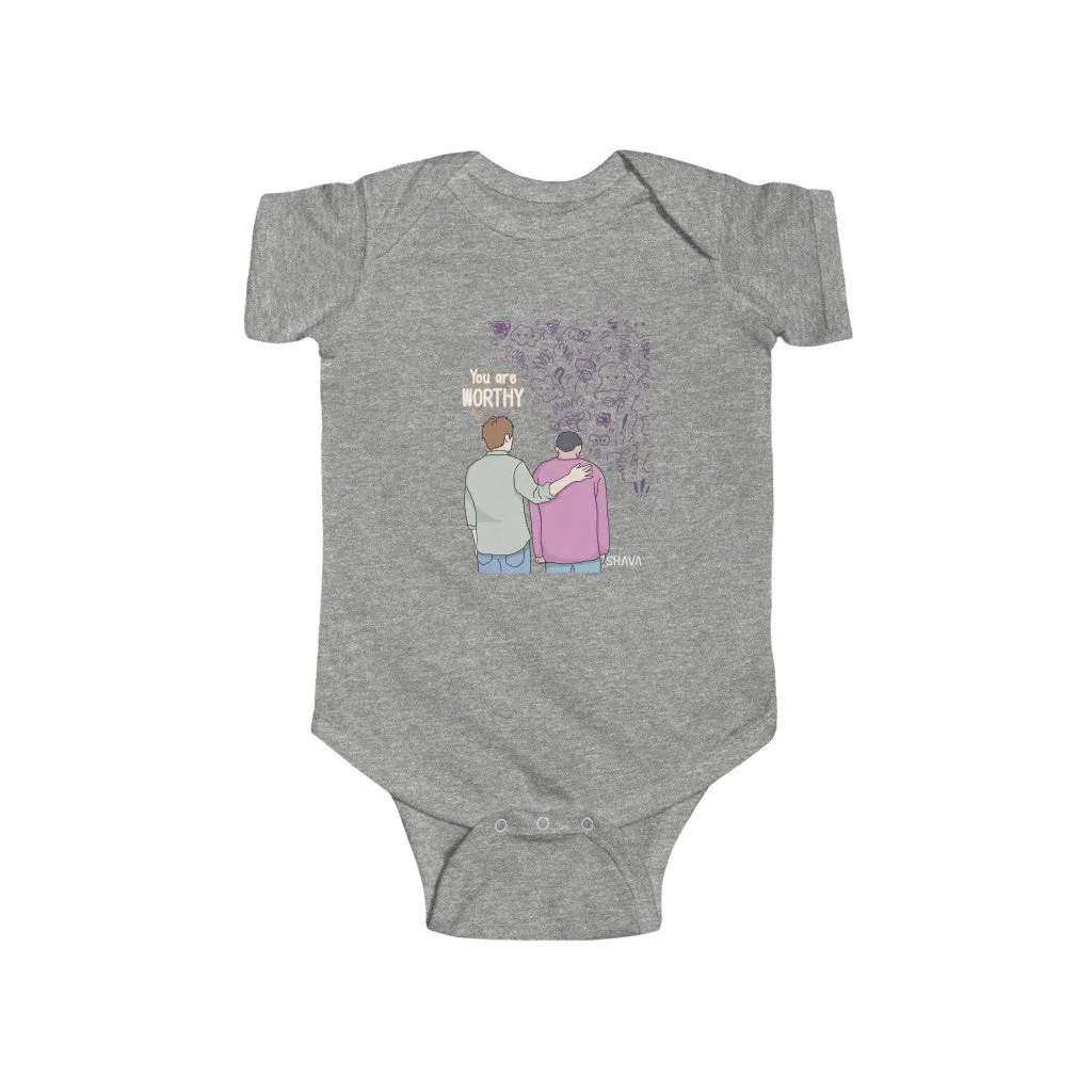 IAC KIDS Clothing Infant Fine Jersey Bodysuit / You are Worthy (Anxiety)