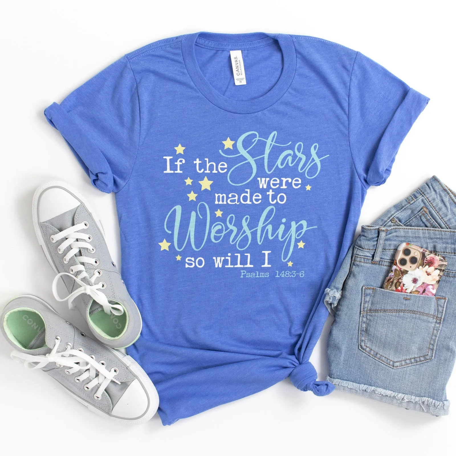 If The Stars Were Made To Worship Tee Shirts For Women - Christian Shirts for Women - Religious Tee Shirts