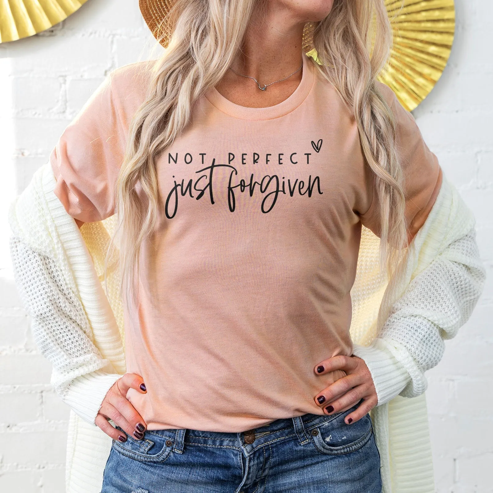 Just Forgiven Tee Shirts For Women - Christian Shirts for Women - Religious Tee Shirts