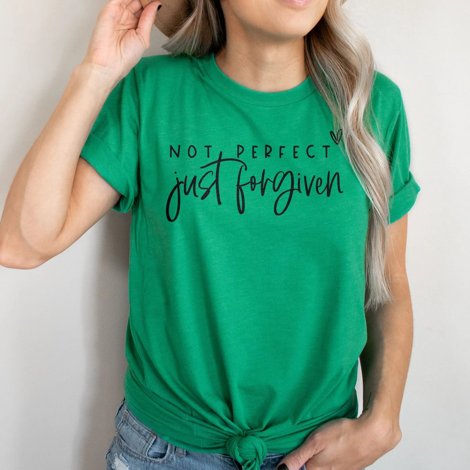 Just Forgiven Tee Shirts For Women - Christian Shirts for Women - Religious Tee Shirts