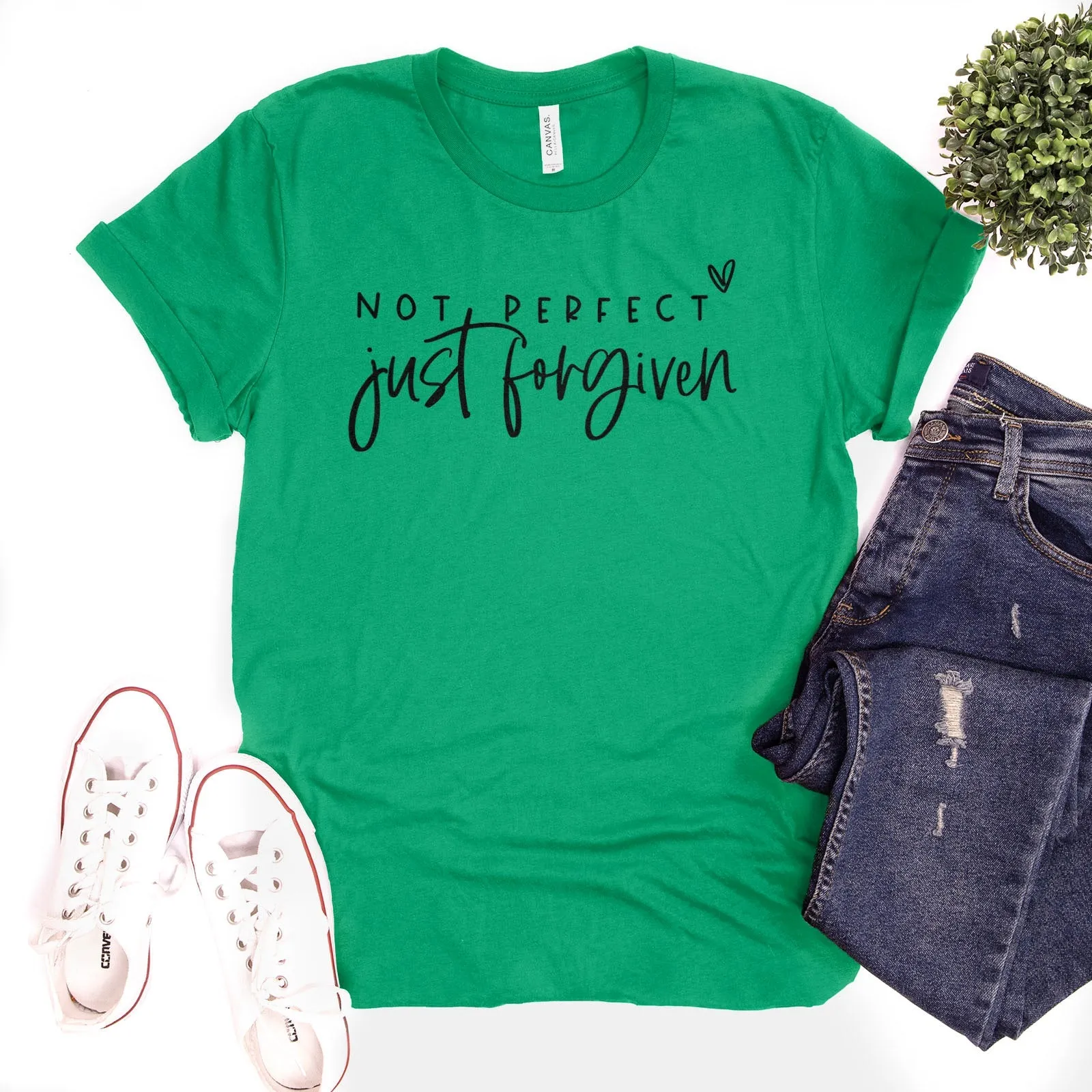 Just Forgiven Tee Shirts For Women - Christian Shirts for Women - Religious Tee Shirts